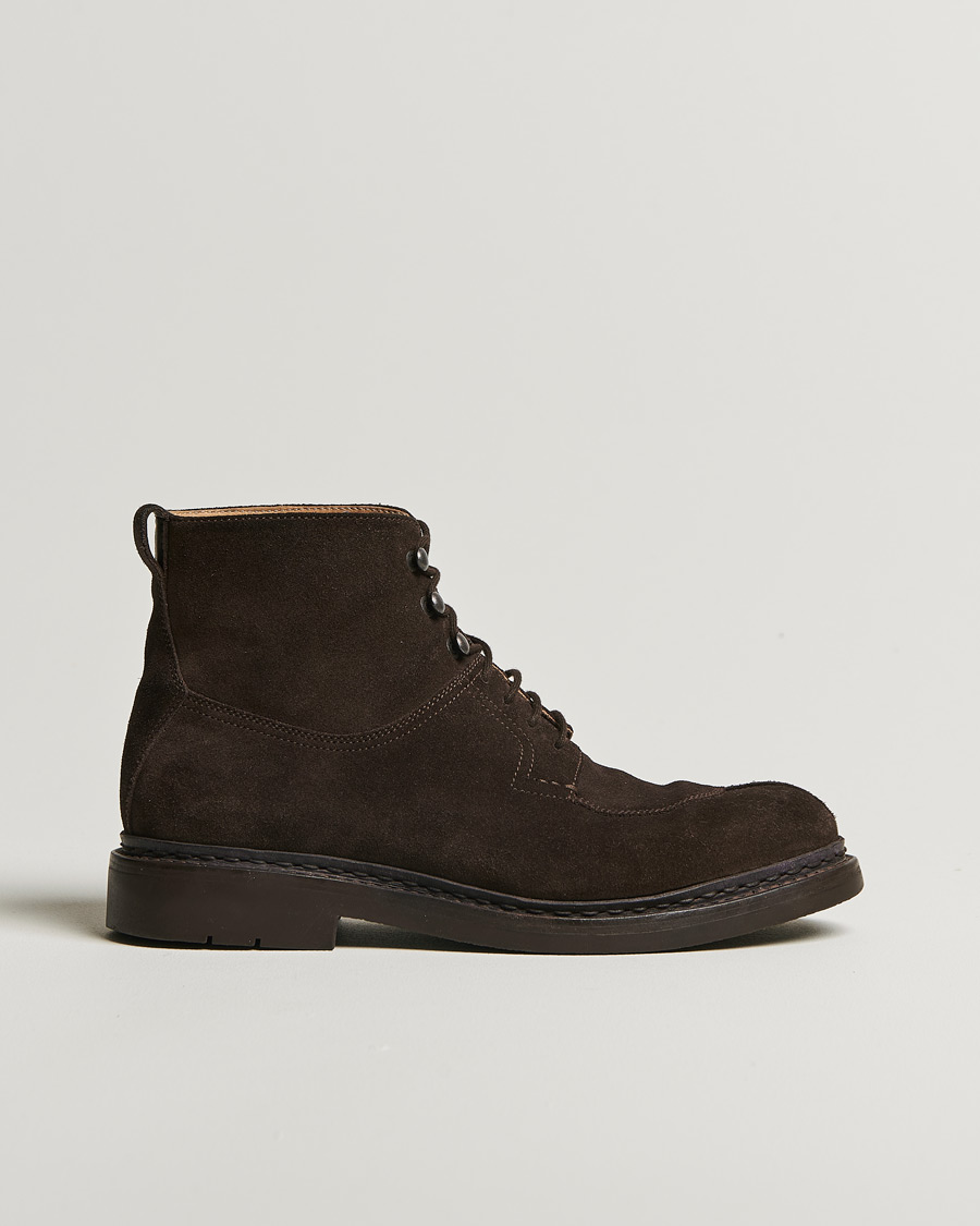 Herren | Heschung Ginkgo Boot Dark Brown Suede | Pre-owned | Heschung Ginkgo Boot Dark Brown Suede