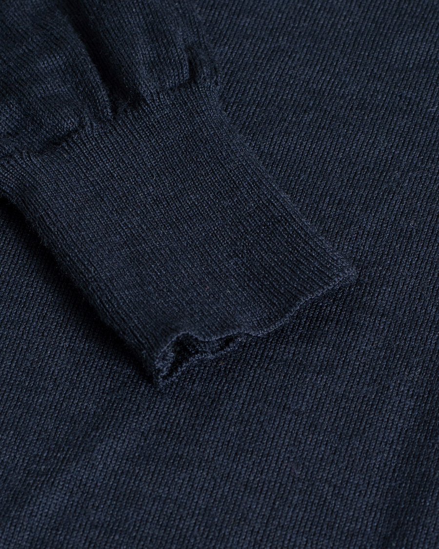 Herren | Pre-owned | Pre-owned | Canali Merino Wool Full Zip Sweater Navy