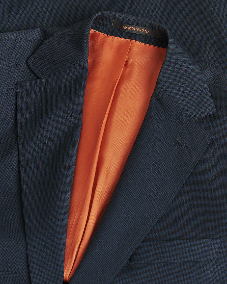 Herren | Pre-owned Anzüge | Pre-owned | Morris Wool Suit Navy Check 150
