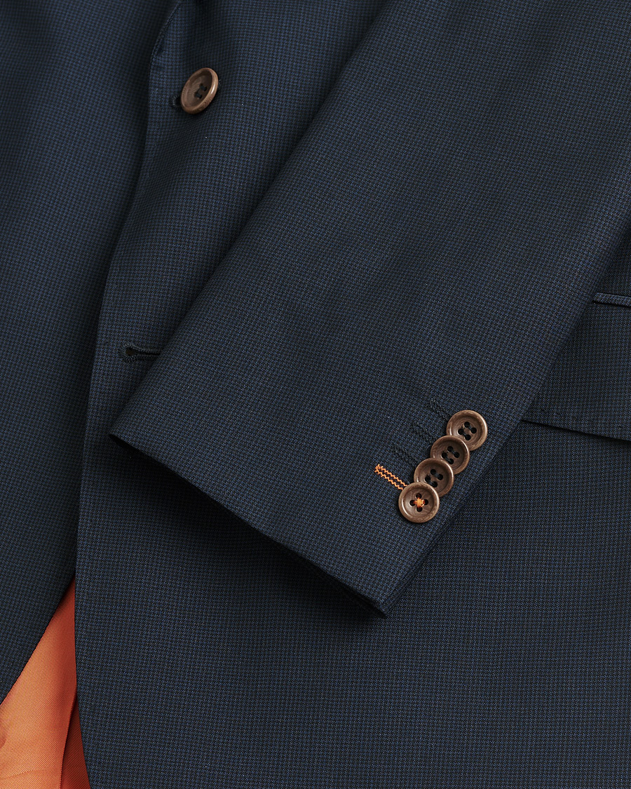 Herren | Pre-owned Anzüge | Pre-owned | Morris Wool Suit Navy Check 150