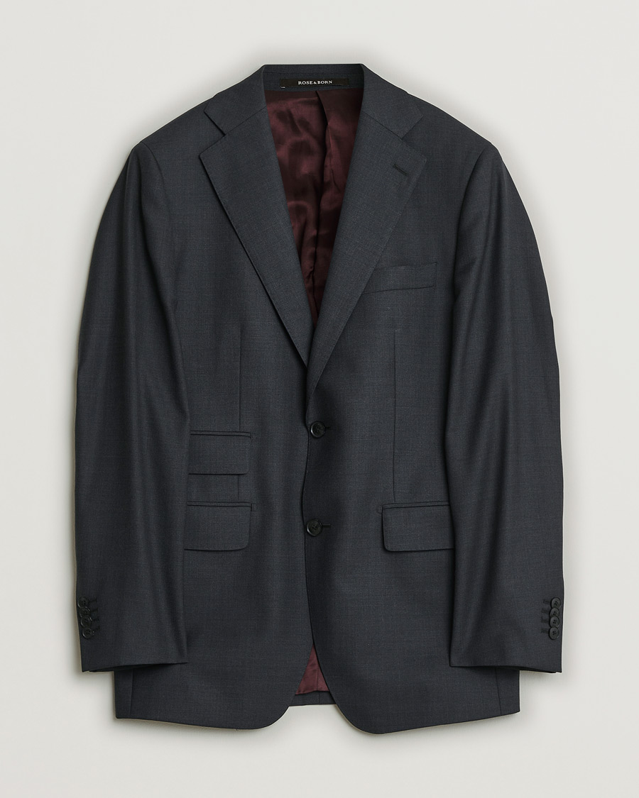 Herren | Rose & Born Wool Blazer Grey 46 | Pre-owned | Rose & Born Wool Blazer Grey 46