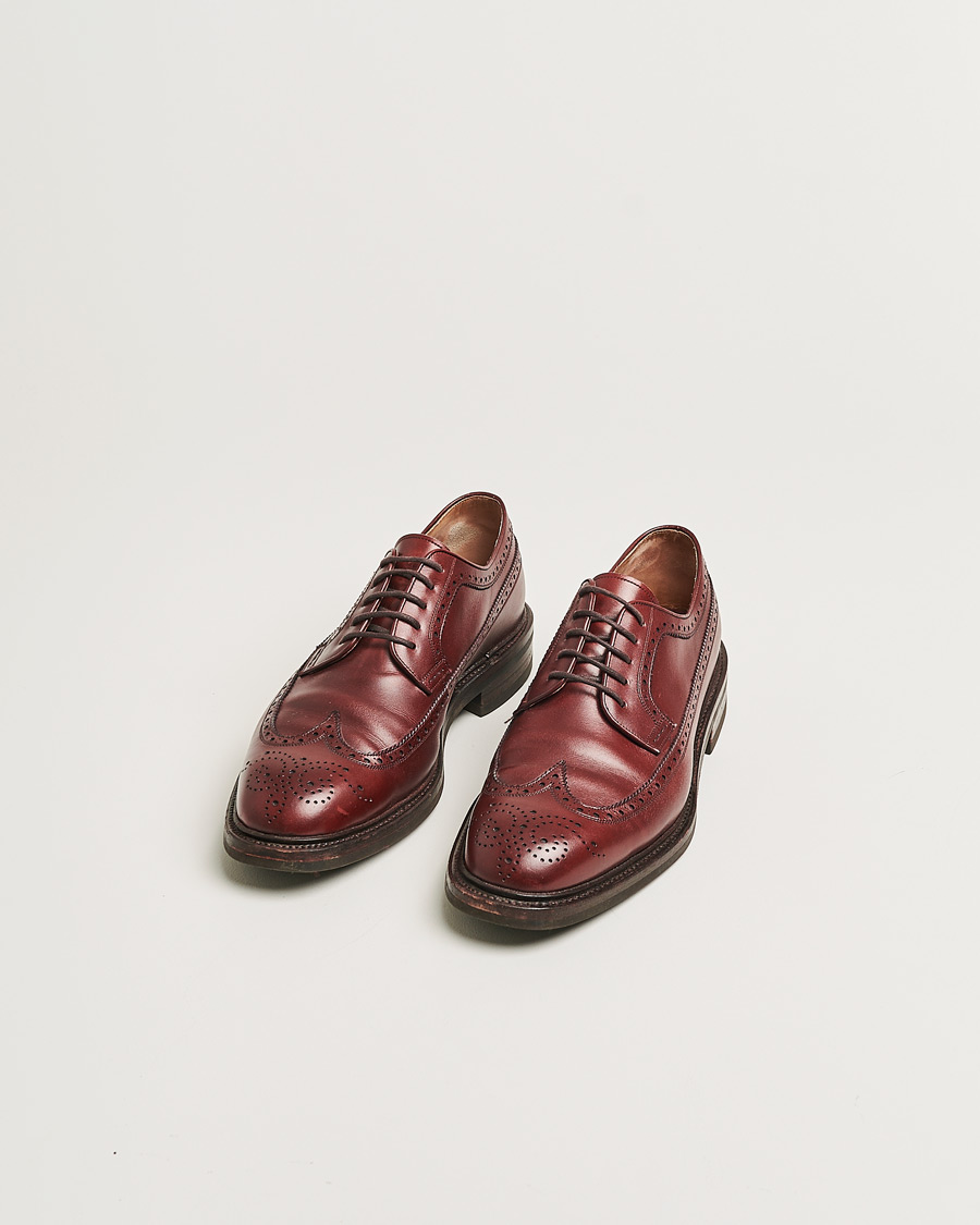 Herren | Pre-owned Schuhe | Pre-owned | Carmina Longwing Derby Shoes 532 Burgundy Calf UK7,5 - EU41