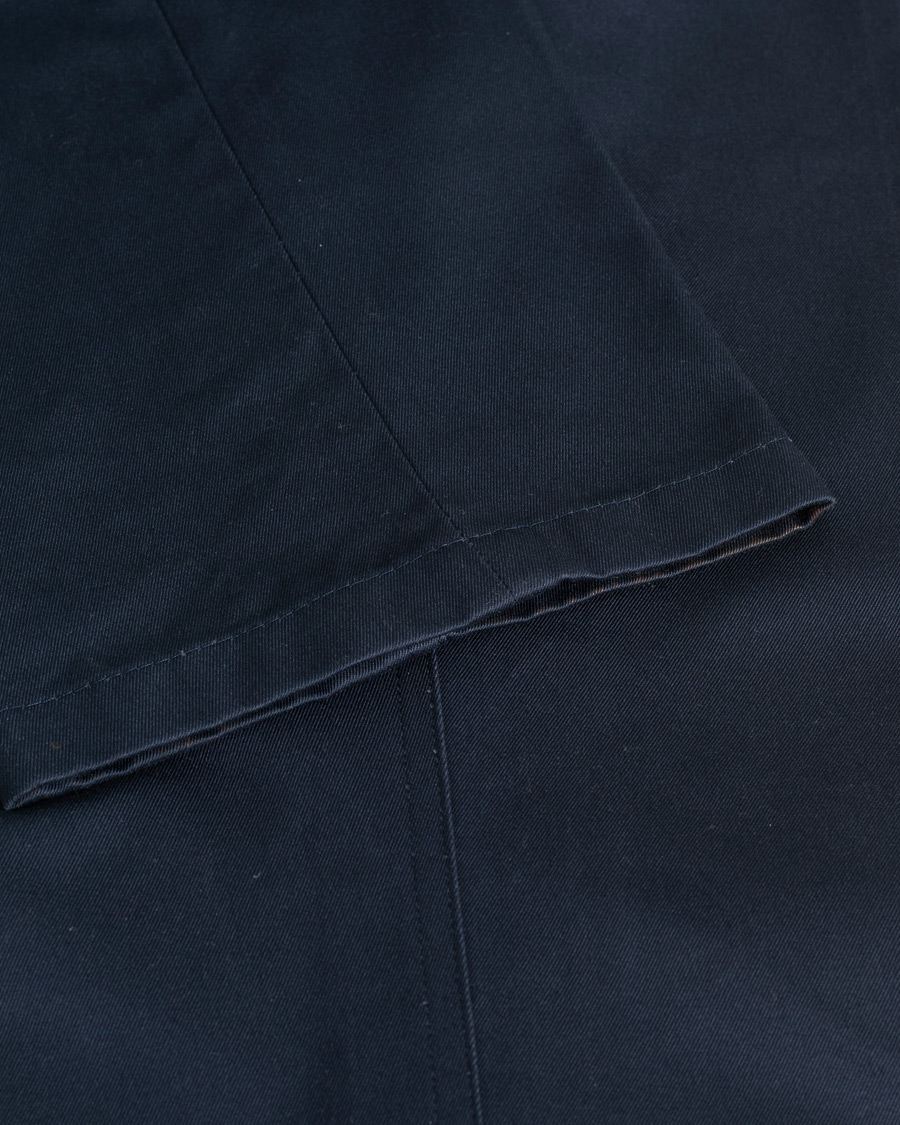 Herren | Thom Browne Unconstructed Cotton Twill Chinos Navy | Pre-owned | Thom Browne Unconstructed Cotton Twill Chinos Navy
