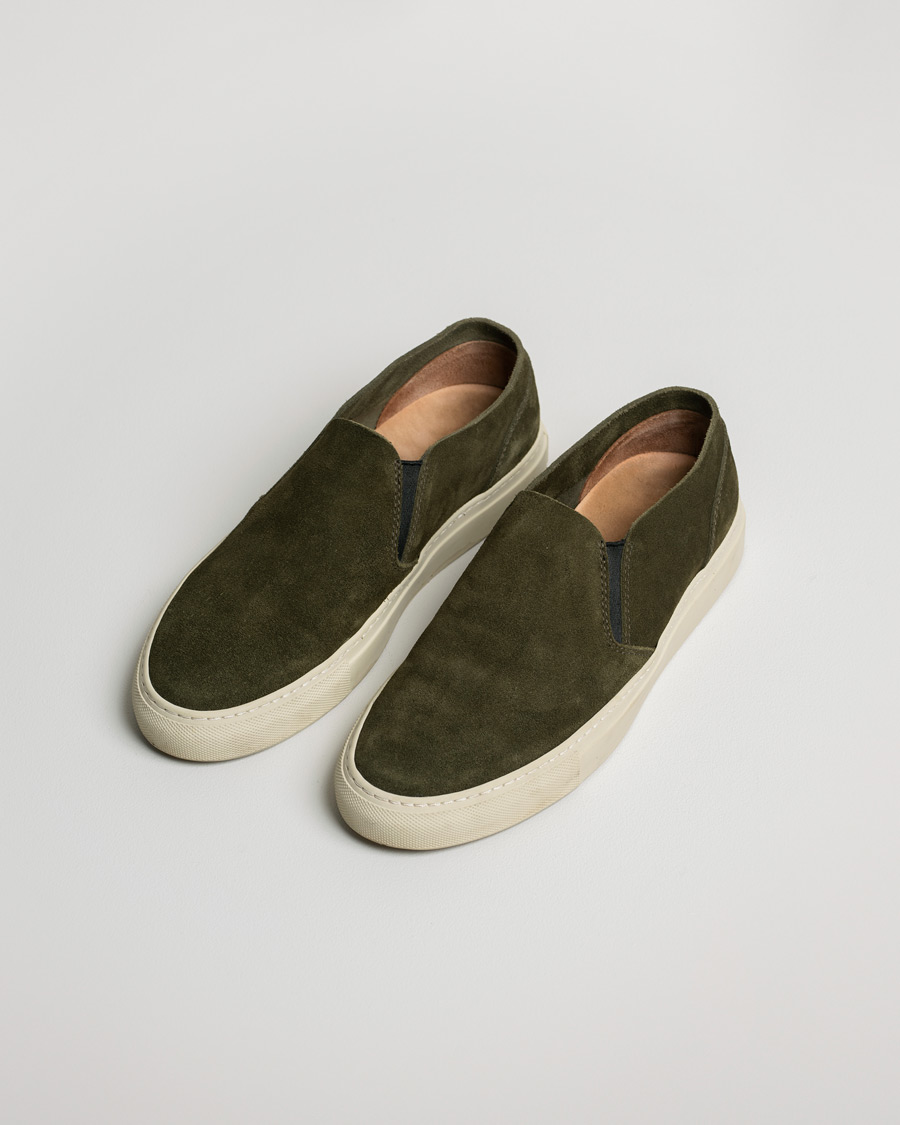 Herren | Buttero Suede Slip On Sneaker Green | Pre-owned | Buttero Suede Slip On Sneaker Green