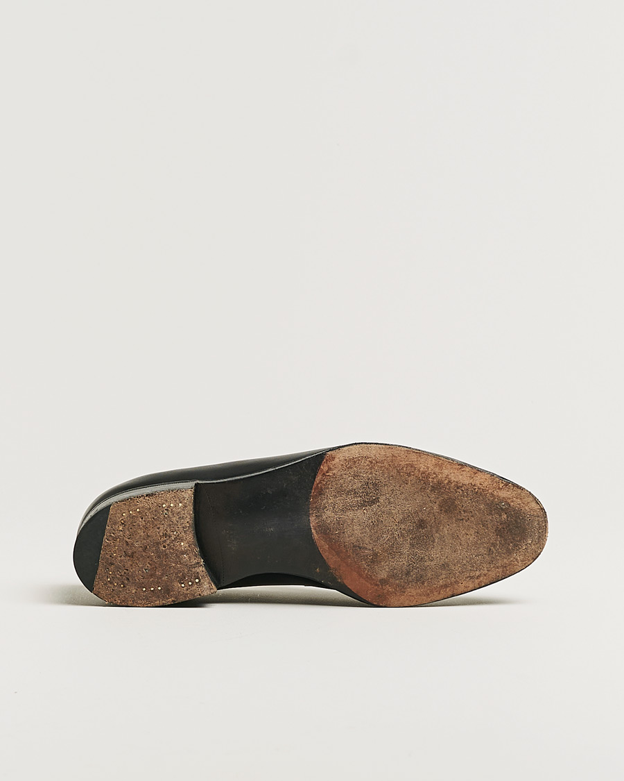 Herren | Edward Green Piccadilly Penny Loafer Black Calf | Pre-owned | Edward Green Piccadilly Penny Loafer Black Calf
