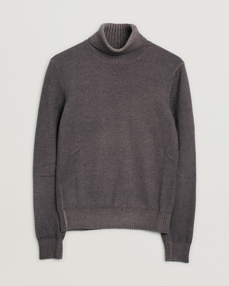 Herren | Gran Sasso Vintage Merino Fashion Fit Polo Brown | Pre-owned | Gran Sasso Vintage Merino Fashion Fit Polo Brown