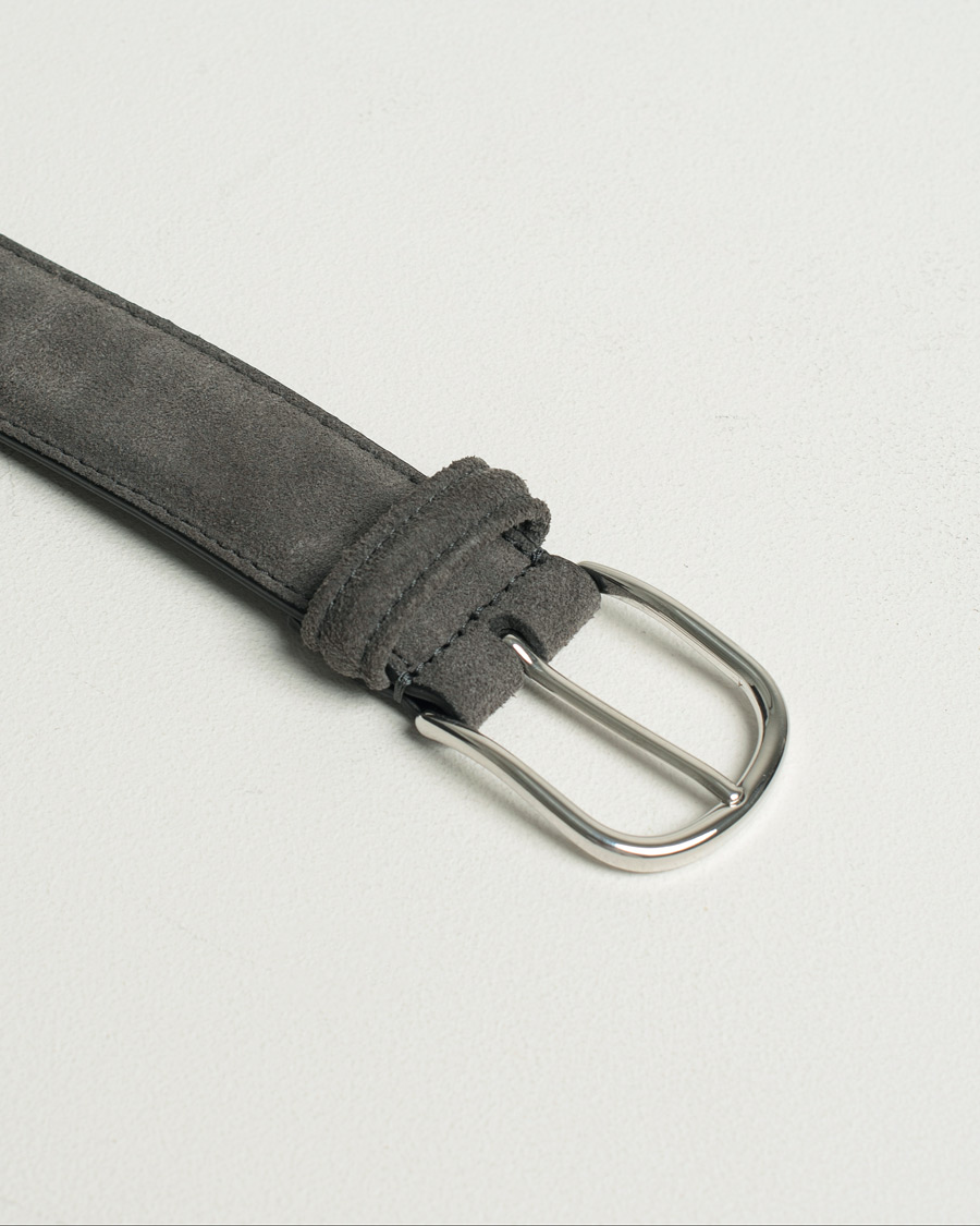Herre | Pre-owned | Pre-owned | Anderson's Suede 3,5 cm Belt Grey
