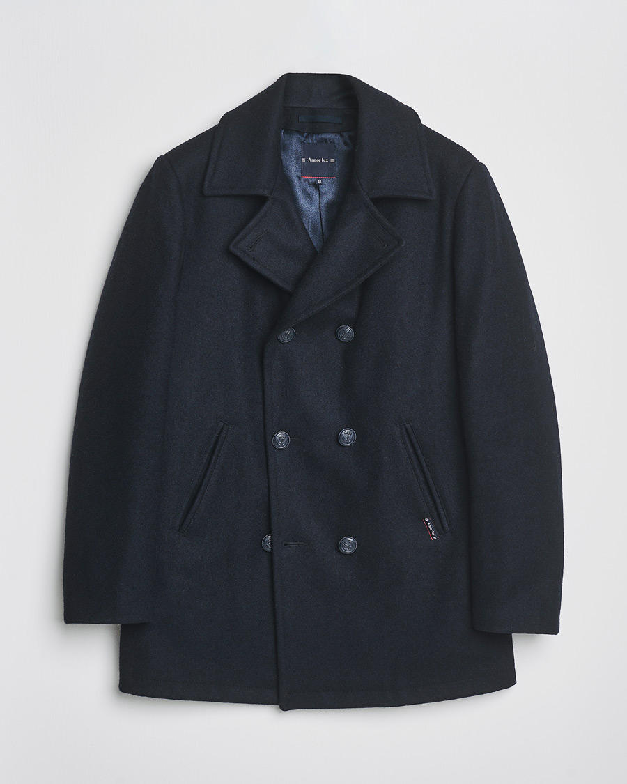 Herren | Pre-owned Jacken | Pre-owned | Armor-lux Kermor Wool Peacoat Navy