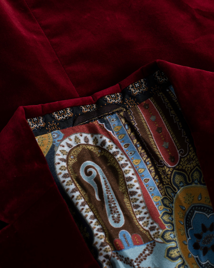 Herren | Etro Soft Velvet Blazer Burgundy | Pre-owned | Etro Soft Velvet Blazer Burgundy