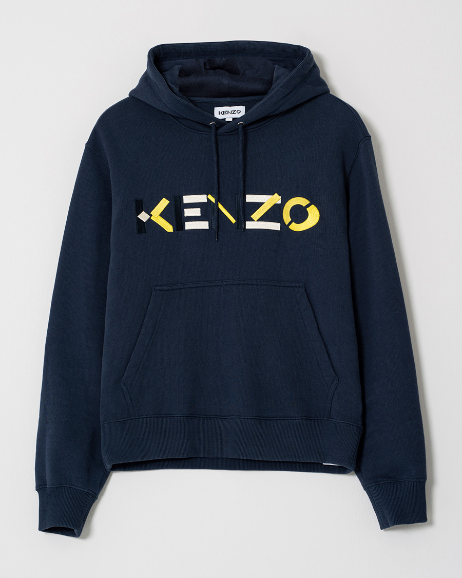 Herren | Pullover | Pre-owned | KENZO Multi Logo Hoodie Navy XS