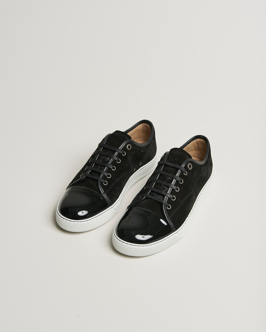 Herren | Lanvin Patent Cap Toe Sneaker Black | Pre-owned | Lanvin Patent Cap Toe Sneaker Black