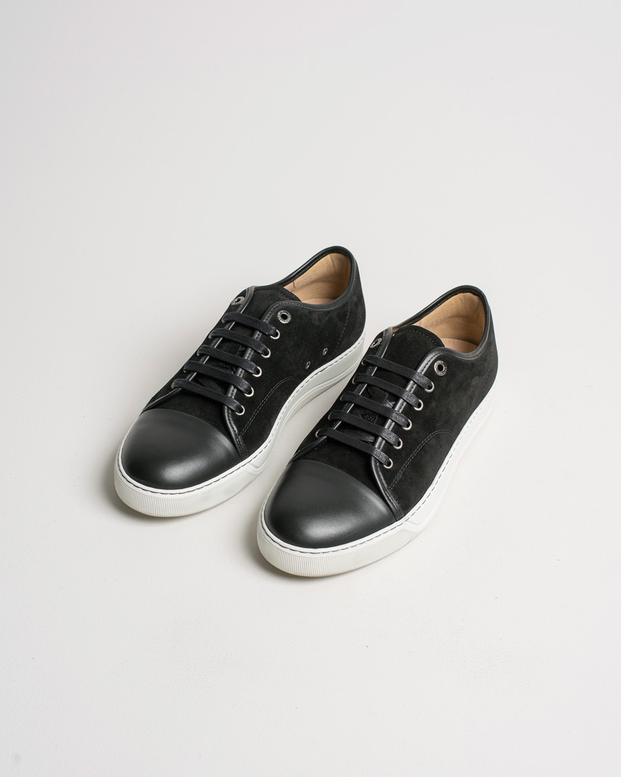 Herren | Lanvin Nappa Cap Toe Sneaker Black | Pre-owned | Lanvin Nappa Cap Toe Sneaker Black