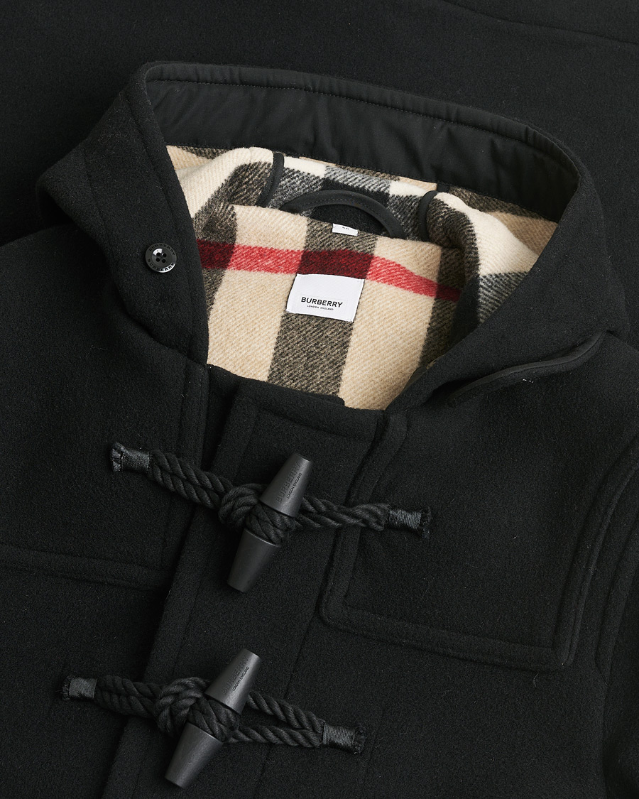Herren | Pre-owned Jacken | Pre-owned | Burberry Wool Duffle Coat Black 50