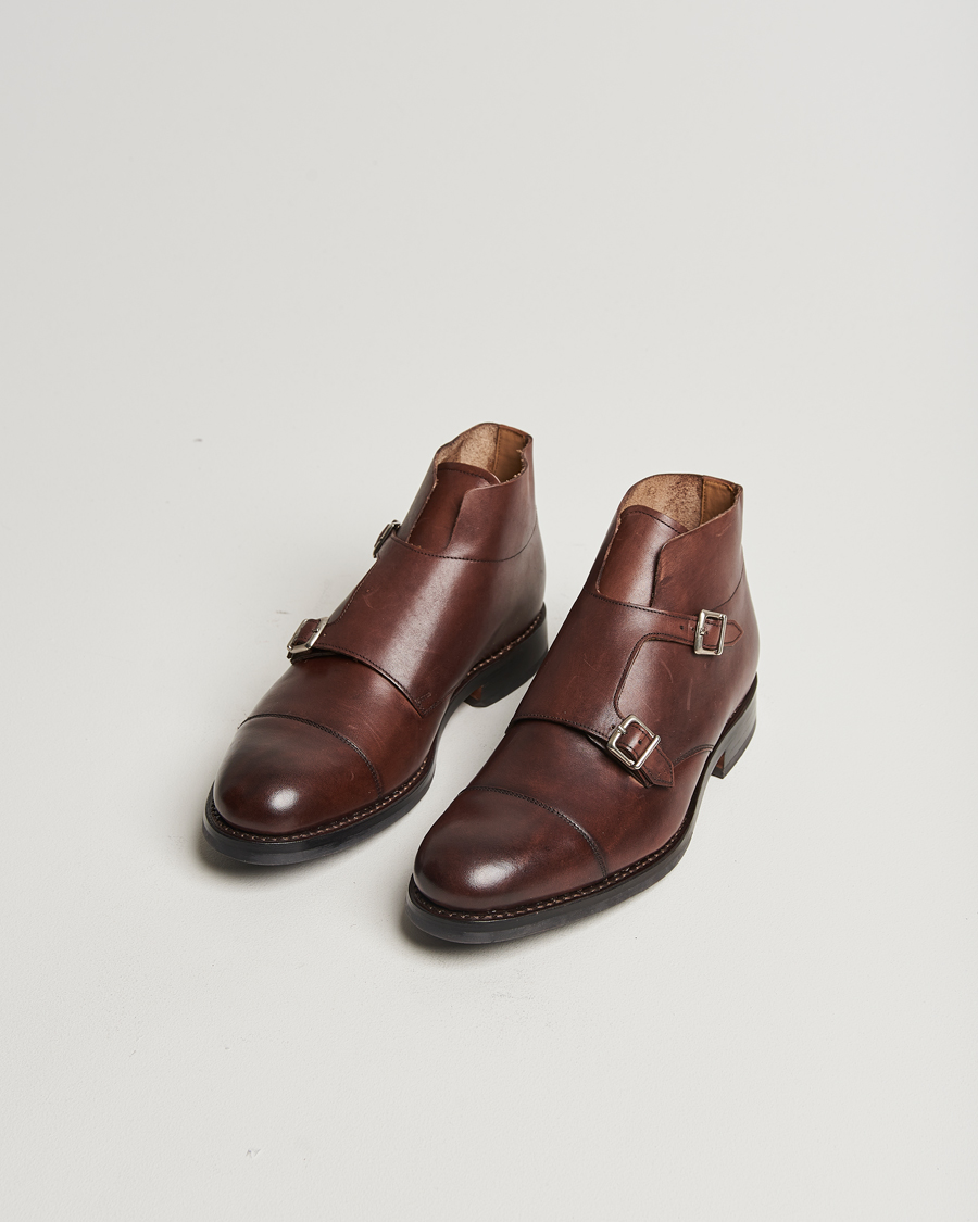 Herren | Pre-owned Schuhe | Pre-owned | Grenson Hansel Monkstrap Boots Brown UK7,5 - EU41,5