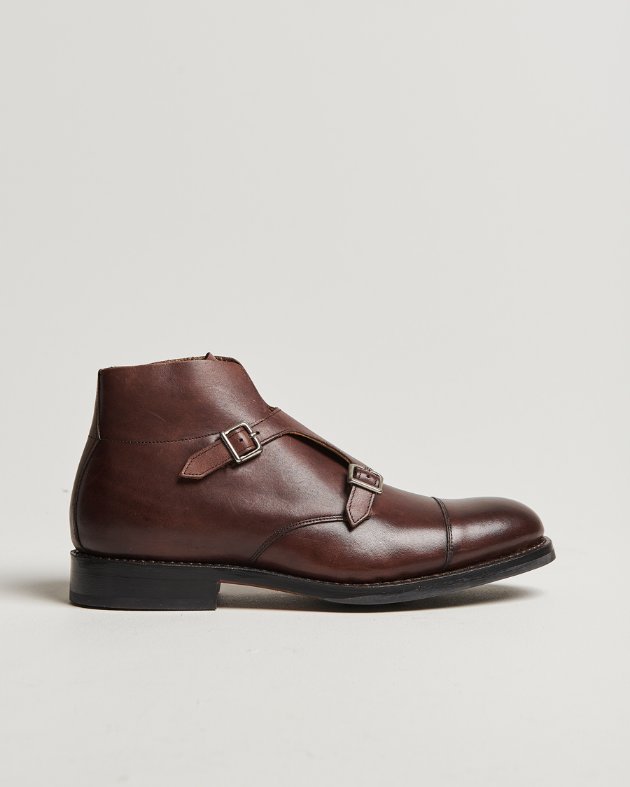 Herren | Pre-owned Schuhe | Pre-owned | Grenson Hansel Monkstrap Boots Brown UK7,5 - EU41,5