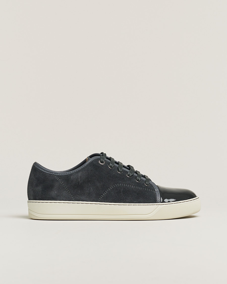 Herren | Lanvin DBB1 Patent Cap Toe Sneaker Dark Grey | Pre-owned | Lanvin DBB1 Patent Cap Toe Sneaker Dark Grey