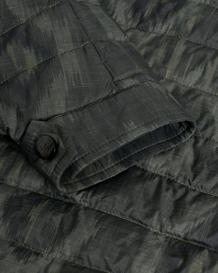 Herren | Etro Printed Nylon Jacket Dark Green | Pre-owned | Etro Printed Nylon Jacket Dark Green