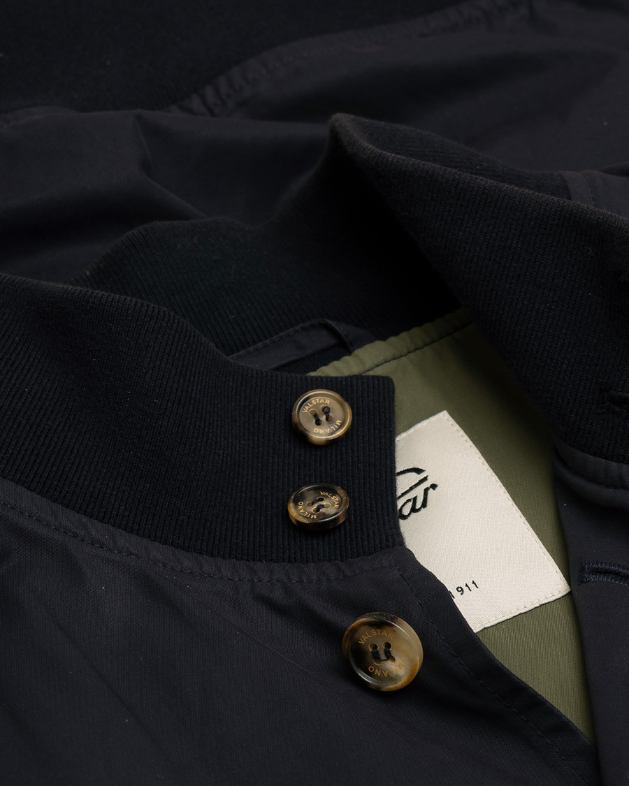 Herren | Valstar Valstarino Water Repellent Cotton Jacket Navy | Pre-owned | Valstar Valstarino Water Repellent Cotton Jacket Navy