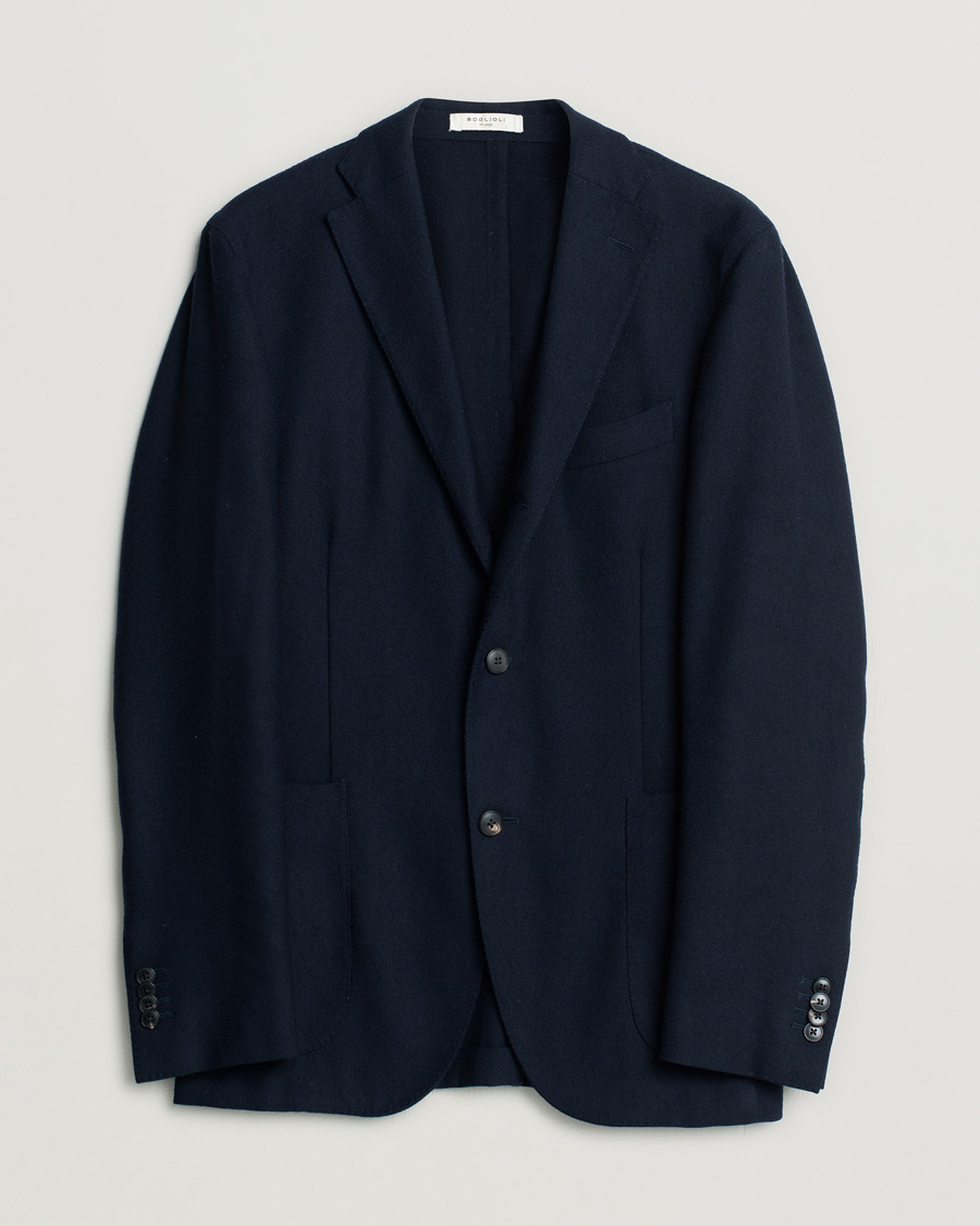 Herren | Sakkos | Pre-owned | Boglioli K Jacket Wool Hopsack Blazer Navy