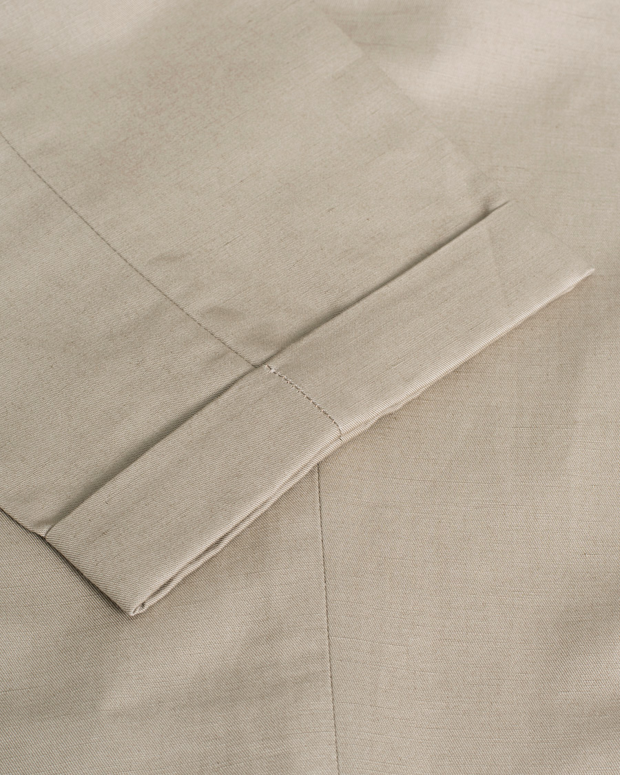 Herren | Briglia 1949 Easy Fit Pleated Linen/Cotton Trousers Beige | Pre-owned | Briglia 1949 Easy Fit Pleated Linen/Cotton Trousers Beige