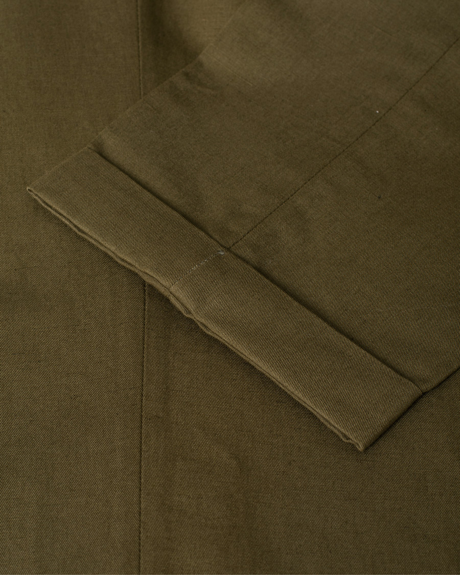 Herren | Hosen | Pre-owned | Briglia 1949 Easy Fit Pleated Linen/Cotton Trousers Olive