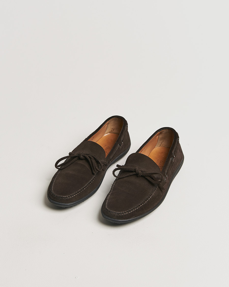 Herren | Car Shoe Driver Moccasin Dark Brown Suede | Pre-owned | Car Shoe Driver Moccasin Dark Brown Suede