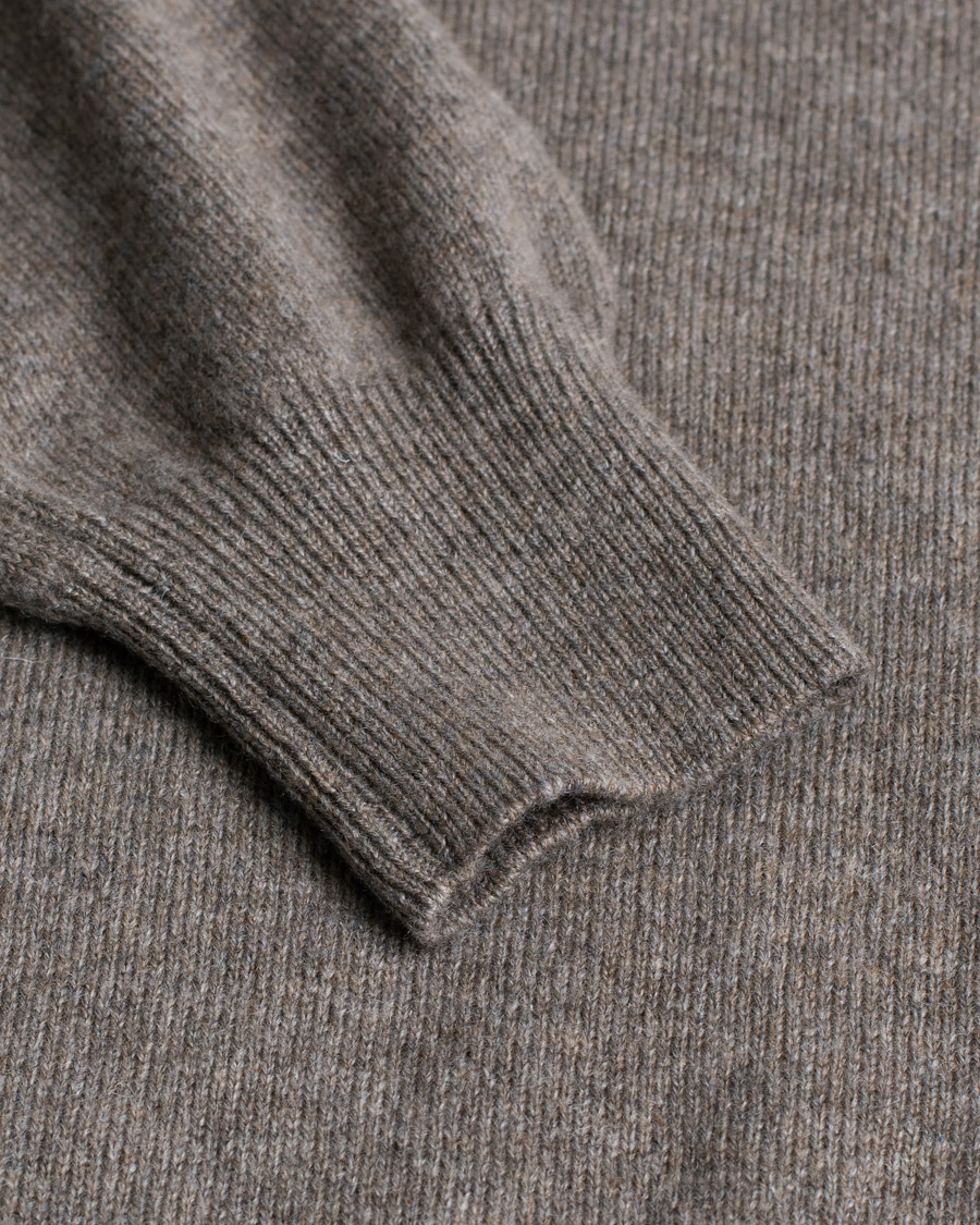 Herr |  | Pre-owned | Piacenza Cashmere Cashmere Half Zip Sweater Brown