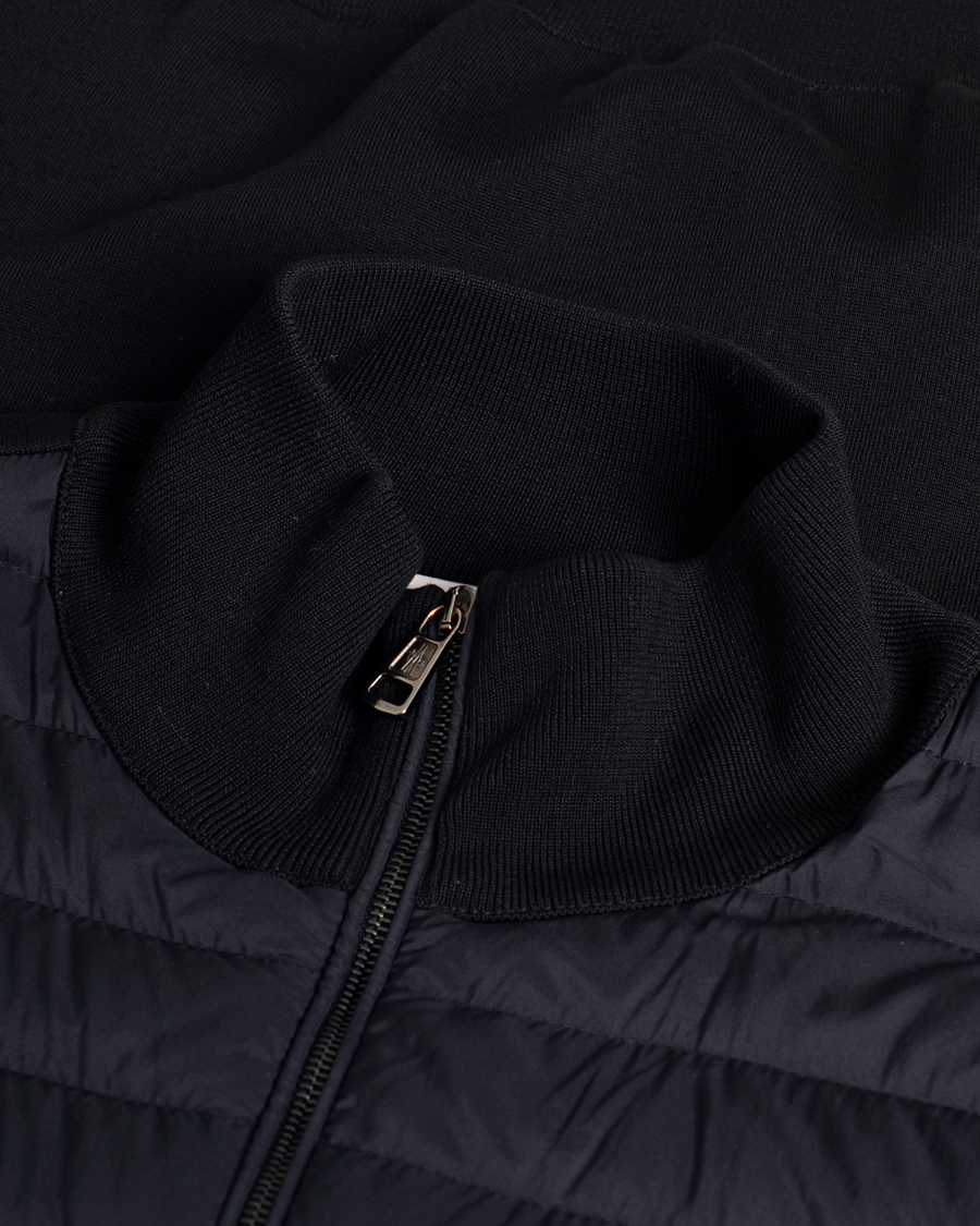Herren | Moncler Cardigan Down Hybrid Navy | Pre-owned | Moncler Cardigan Down Hybrid Navy