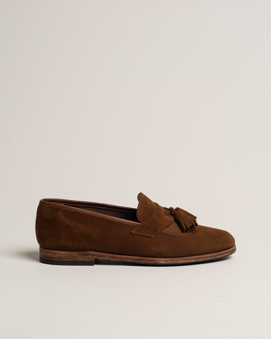 Herren | Crockett & Jones Solent Unlined Tassel Loafer Snuff Suede UK8,5 - EU42,5 | Pre-owned | Crockett & Jones Solent Unlined Tassel Loafer Snuff Suede UK8,5 - EU42,5