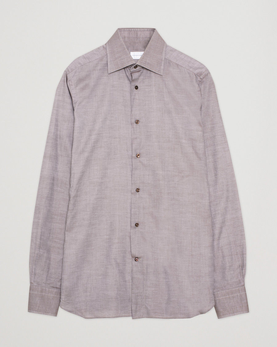 Herren | Pre-owned Hemden | Pre-owned | Ermenegildo Zegna Slim Fit Cotton Shirt Grey M