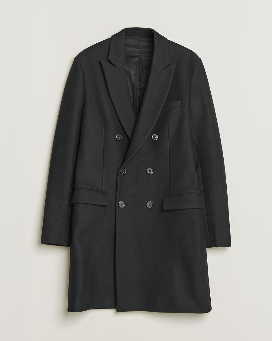 Herren | AMI Double Breasted Coat Black 50 | Pre-owned | AMI Double Breasted Coat Black 50