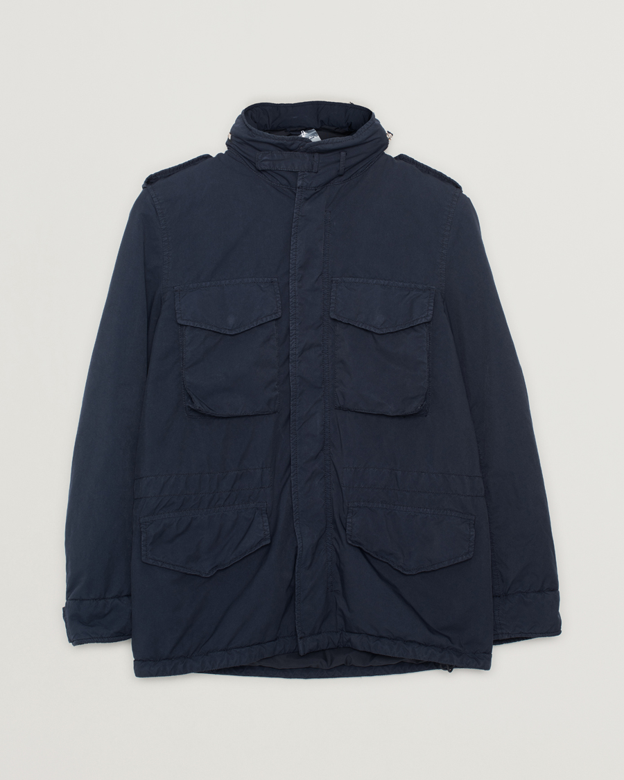 Herren | Aspesi Garment Dyed Field Jacket Navy | Pre-owned | Aspesi Garment Dyed Field Jacket Navy