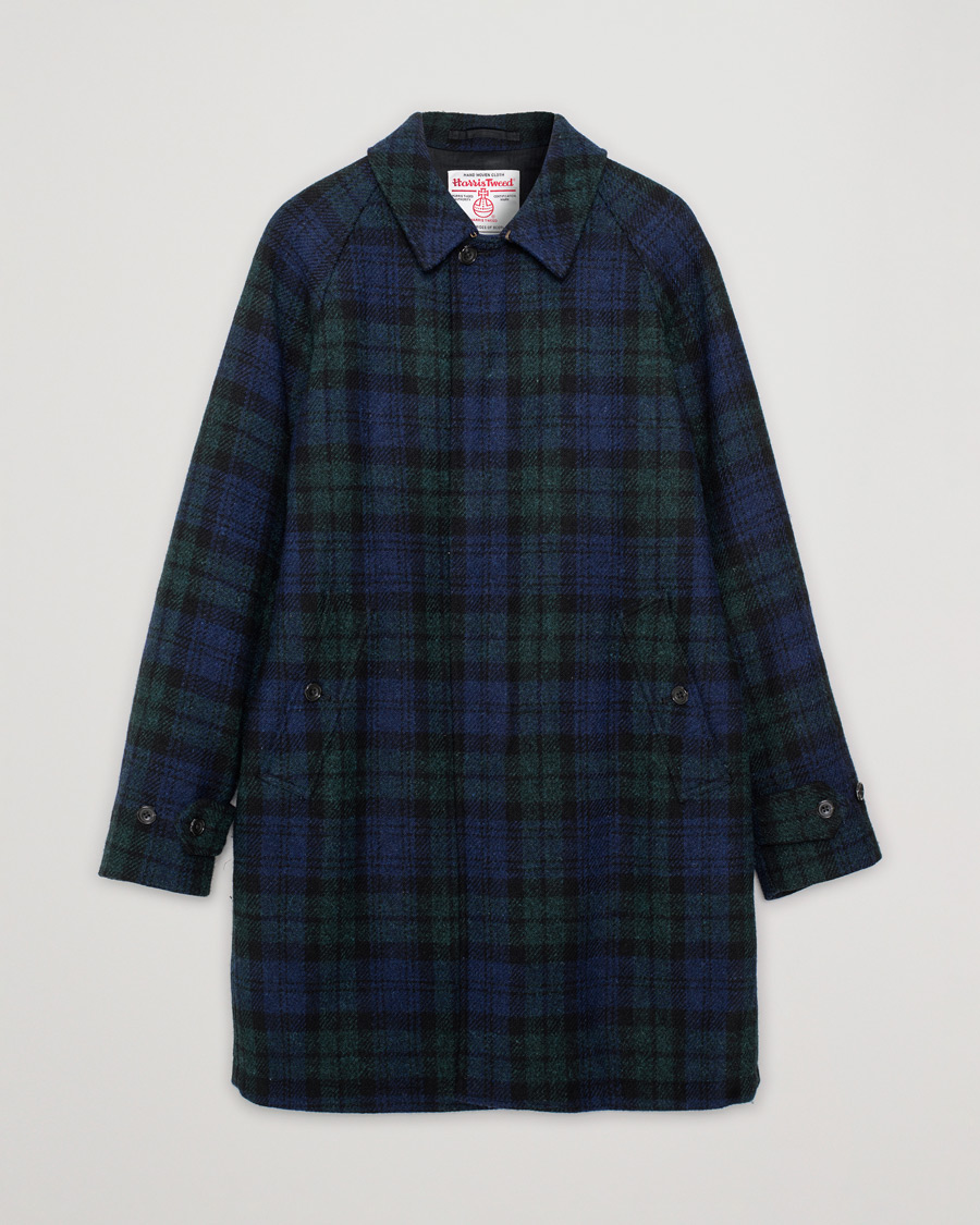 Herren | Jacken | Pre-owned | BEAMS PLUS Balmacaan Harris Tweed Coat Blackwatch