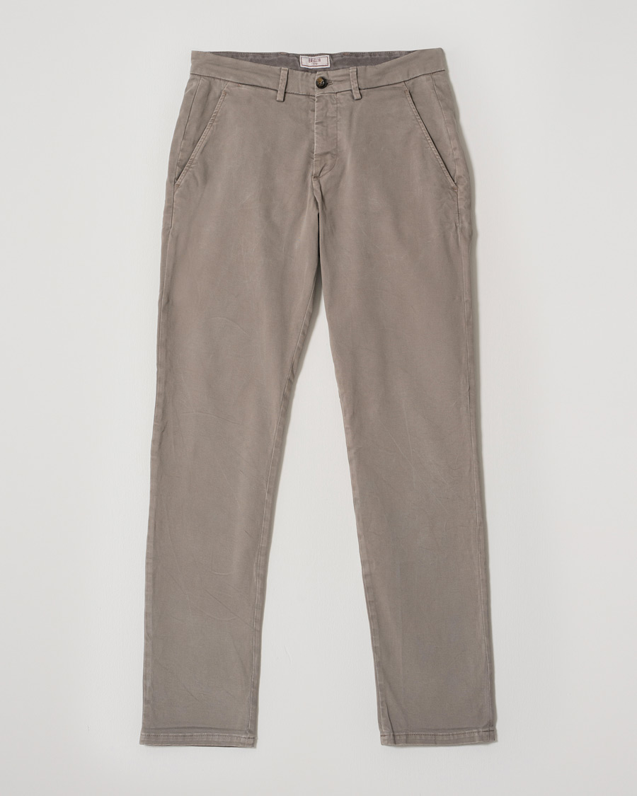 Herren | Hosen | Pre-owned | Briglia 1949 Slim Fit Cotton Stretch Chino Taupe