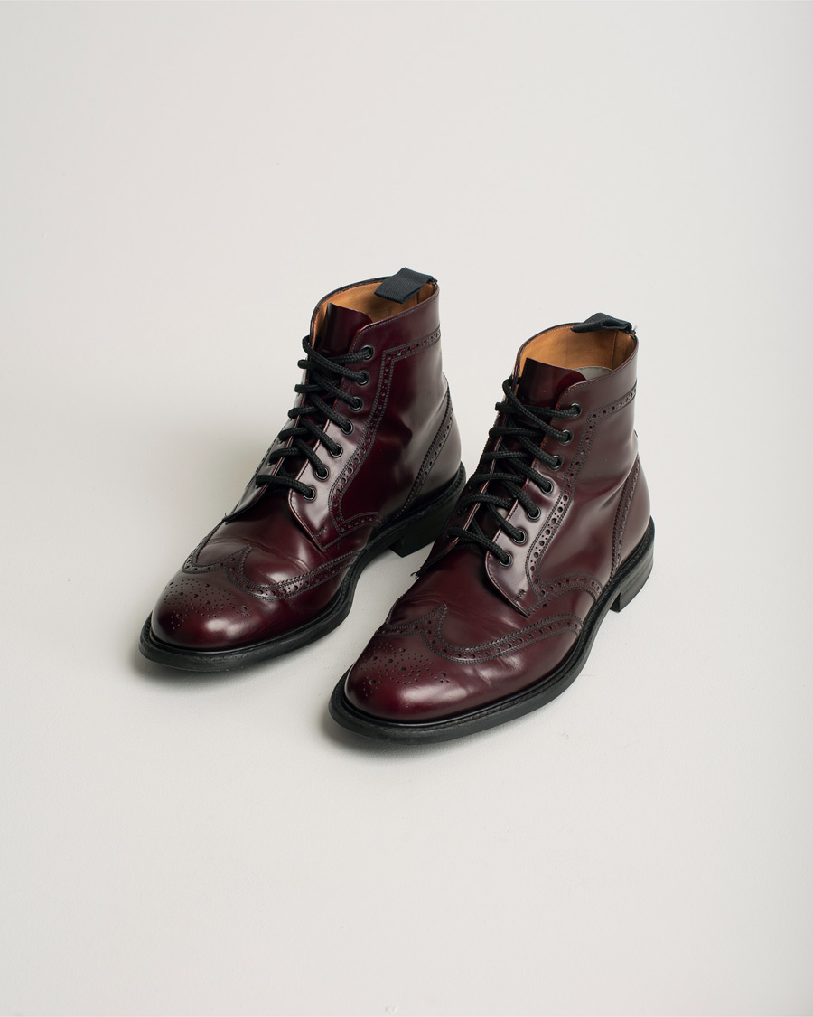 Herren | Church's Caldecott Boot Burgundy UK9 - EU43 | Pre-owned | Church's Caldecott Boot Burgundy UK9 - EU43