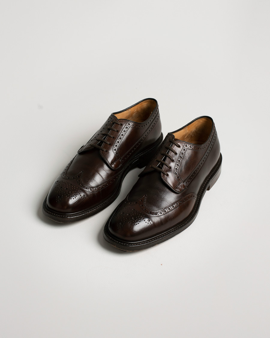 Herren | Church's Grafton Polished Binder Brogue Burgundy | Pre-owned | Church's Grafton Polished Binder Brogue Burgundy