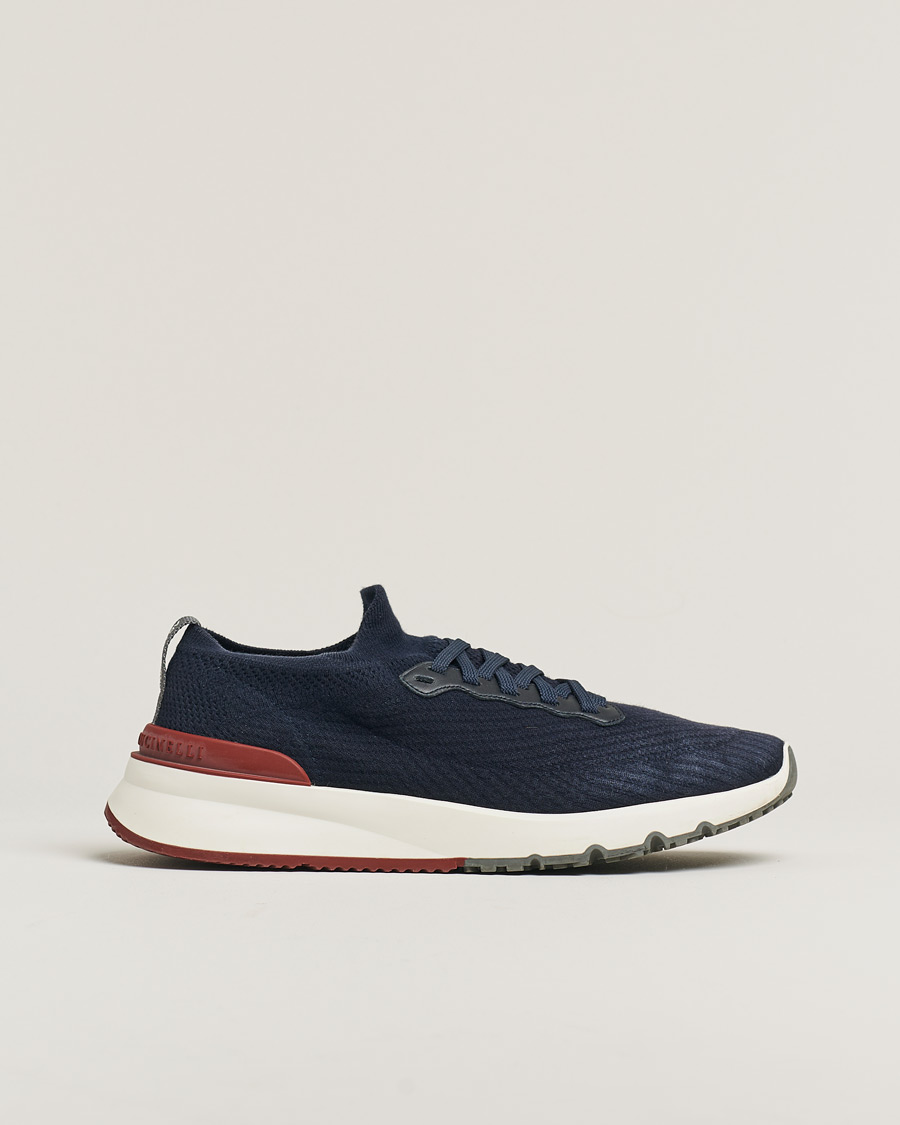 Herren | Brunello Cucinelli Mesh Running Sneakers Navy | Pre-owned | Brunello Cucinelli Mesh Running Sneakers Navy