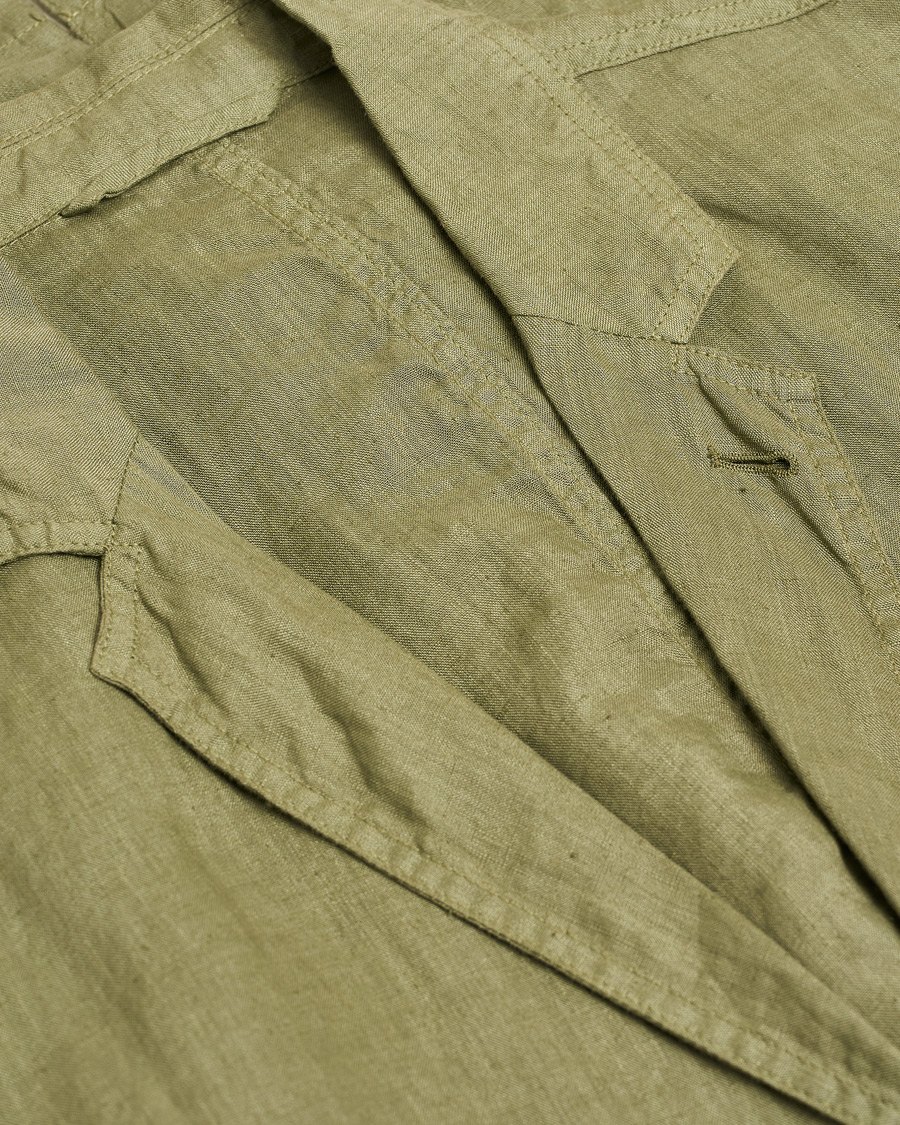 Herren | Aspesi Samuraki Linen Blazer Military | Pre-owned | Aspesi Samuraki Linen Blazer Military