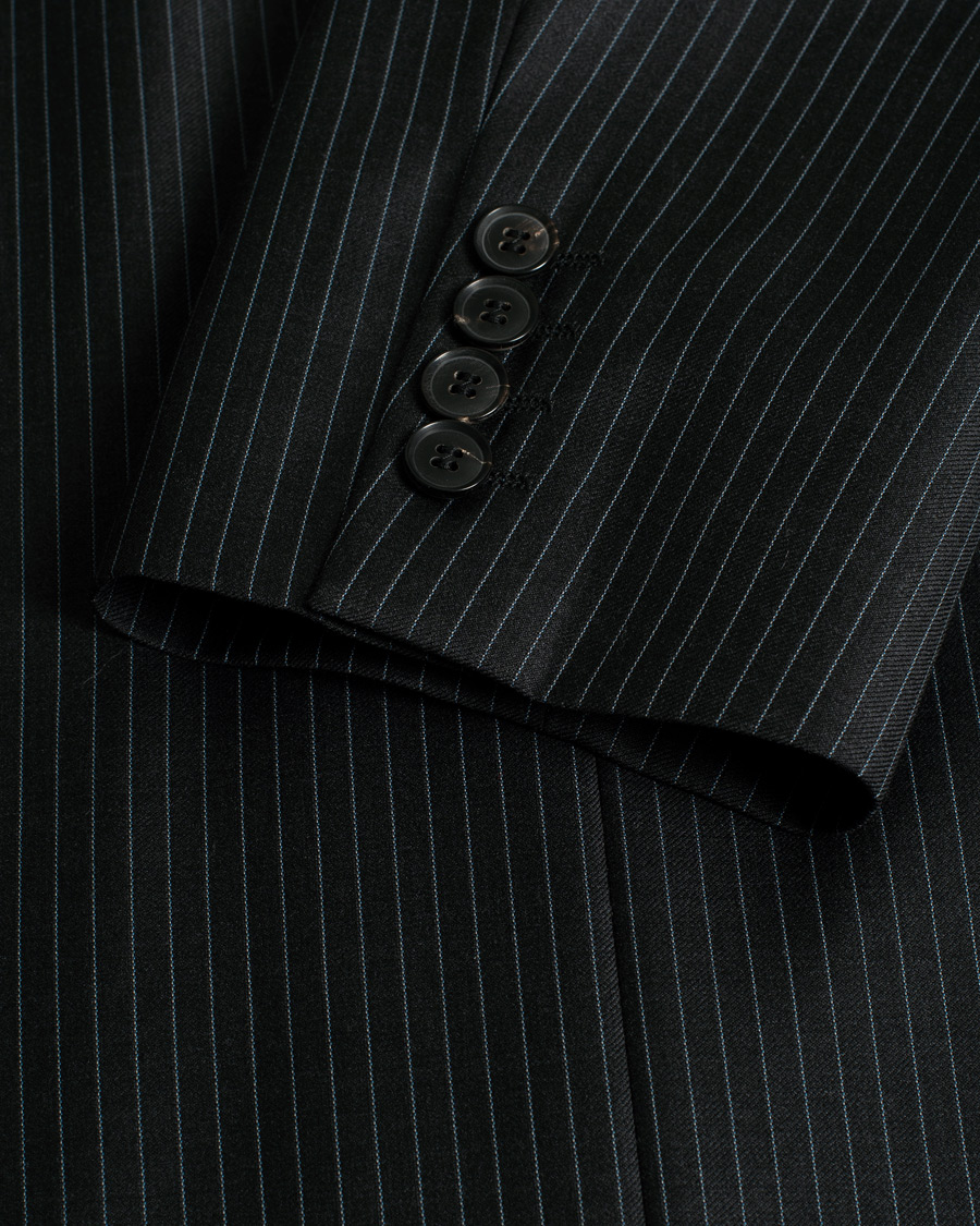 Herren | Boss Pinstripe Wool Suit Navy 52 | Pre-owned | Boss Pinstripe Wool Suit Navy 52