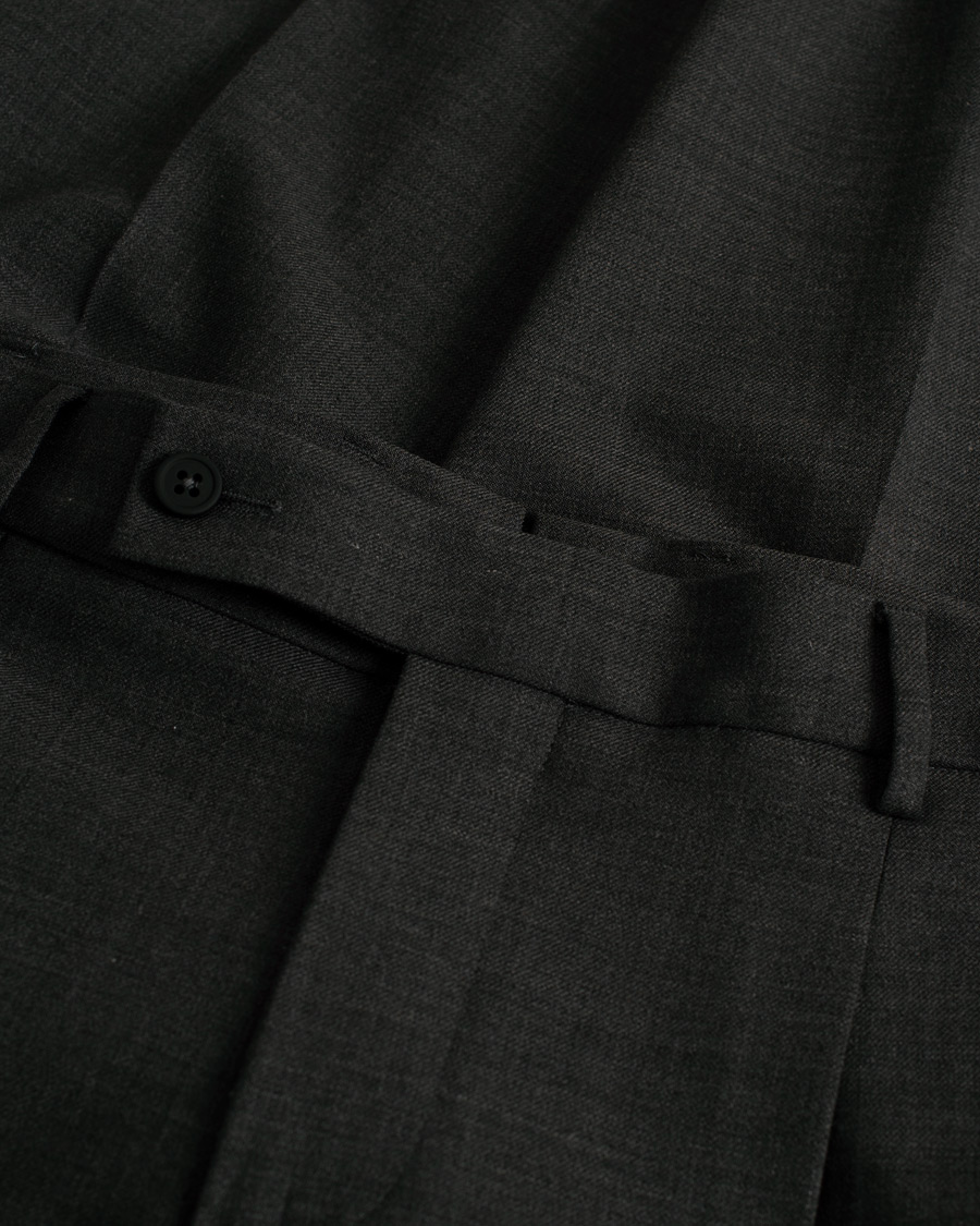 Herren | Berwich Retro Elax Wool Trousers Dark Grey 46 | Pre-owned | Berwich Retro Elax Wool Trousers Dark Grey 46