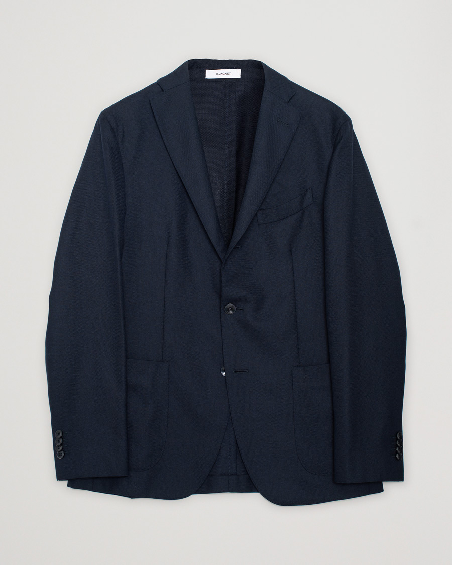 Herren | Boglioli K Jacket Wool Hopsack Blazer Navy | Pre-owned | Boglioli K Jacket Wool Hopsack Blazer Navy