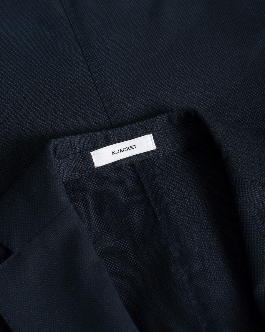 Herren | Boglioli K Jacket Wool Hopsack Blazer Navy | Pre-owned | Boglioli K Jacket Wool Hopsack Blazer Navy