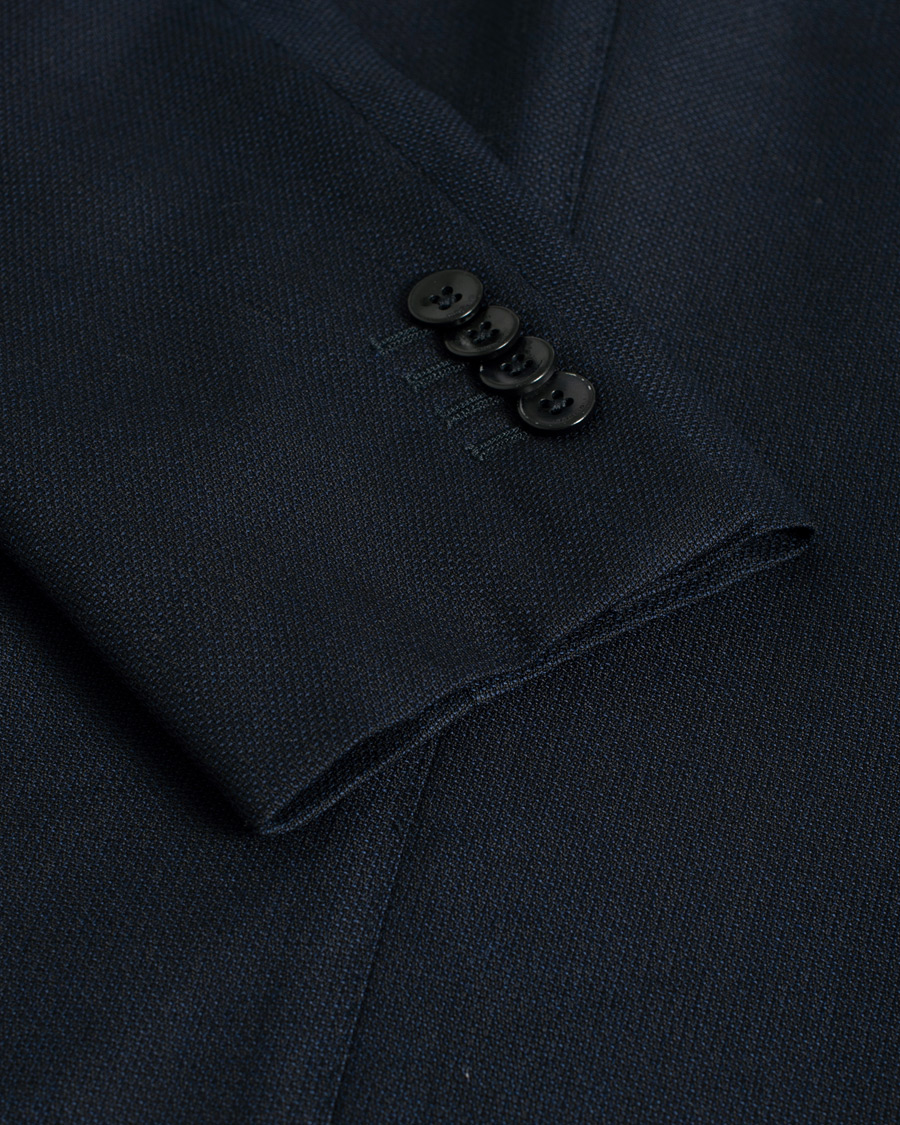Herren | Boglioli K Jacket Wool Hopsack Blazer Navy | Pre-owned | Boglioli K Jacket Wool Hopsack Blazer Navy