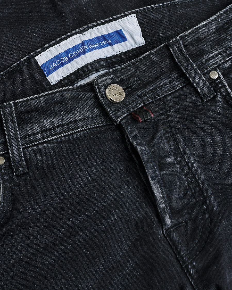 Herren | Pre-owned Jeans | Pre-owned | Jacob Cohën Nick 622 Slim Fit Stretch Jeans Black Dark Stone