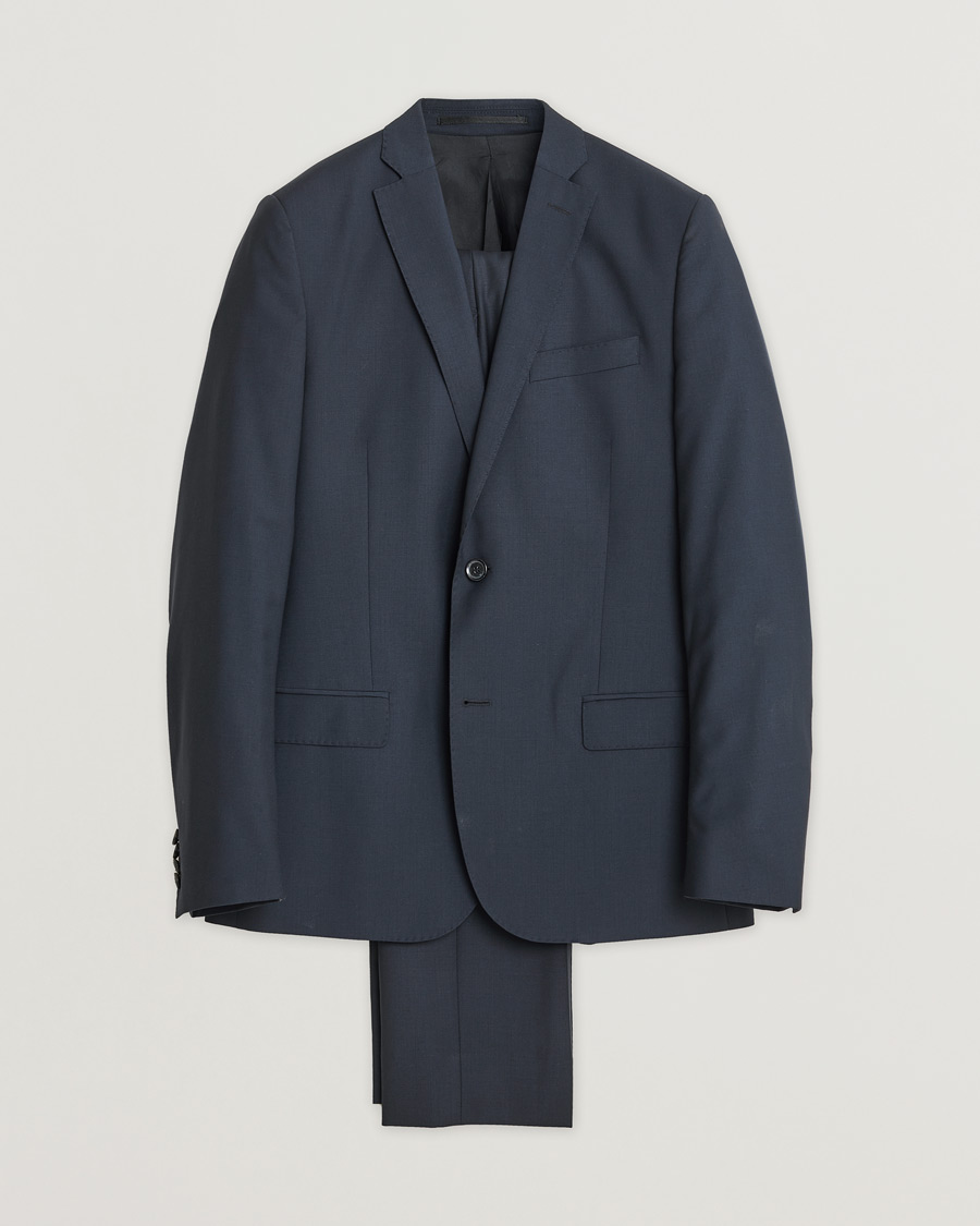 Herren | J.Lindeberg Hopper Dressed Wool Suit Navy 50 | Pre-owned | J.Lindeberg Hopper Dressed Wool Suit Navy 50