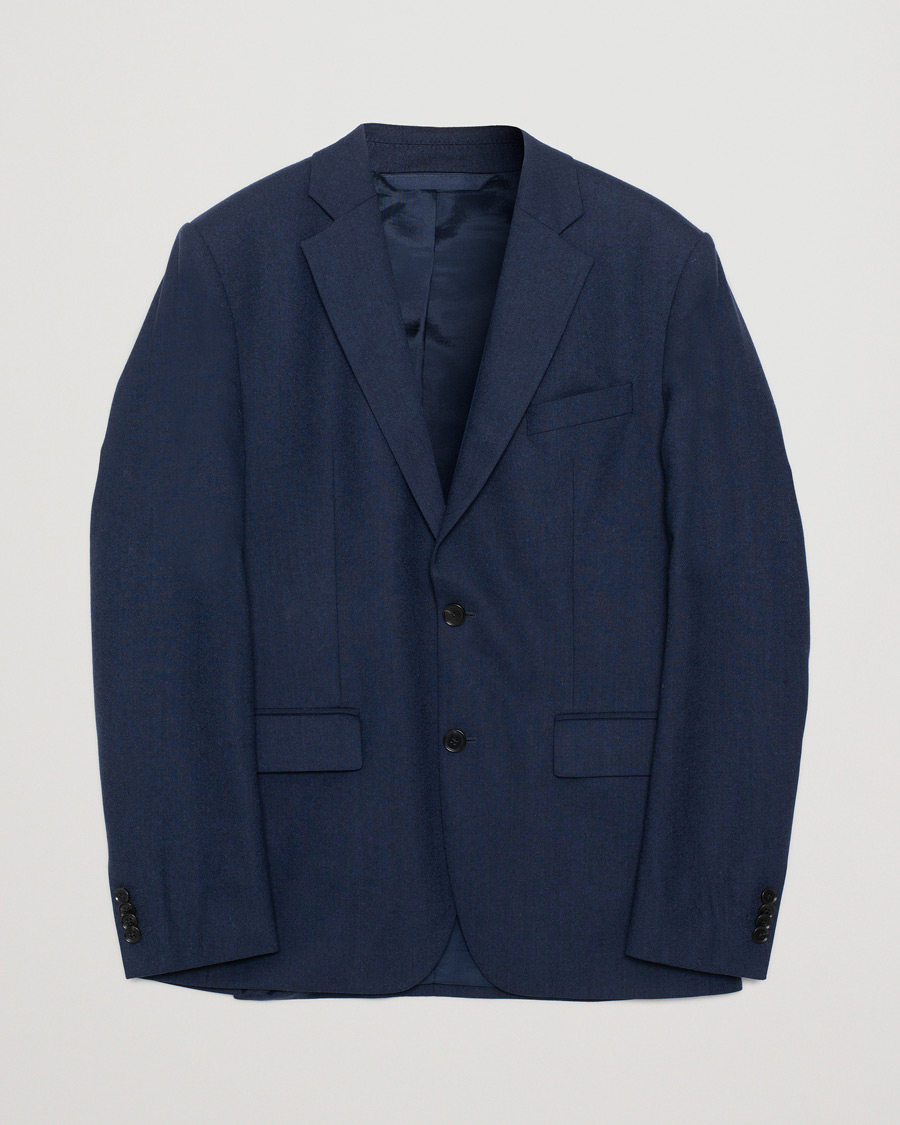 Herren | Pre-owned Sakkos | Pre-owned | J.Lindeberg Hopper Flannel Hopsack Blazer Navy 46