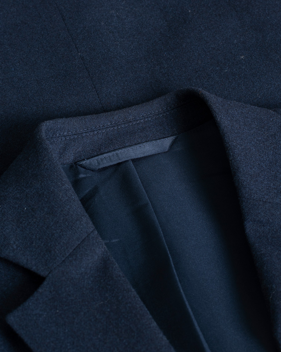 Herren | Pre-owned Sakkos | Pre-owned | J.Lindeberg Hopper Flannel Hopsack Blazer Navy 46