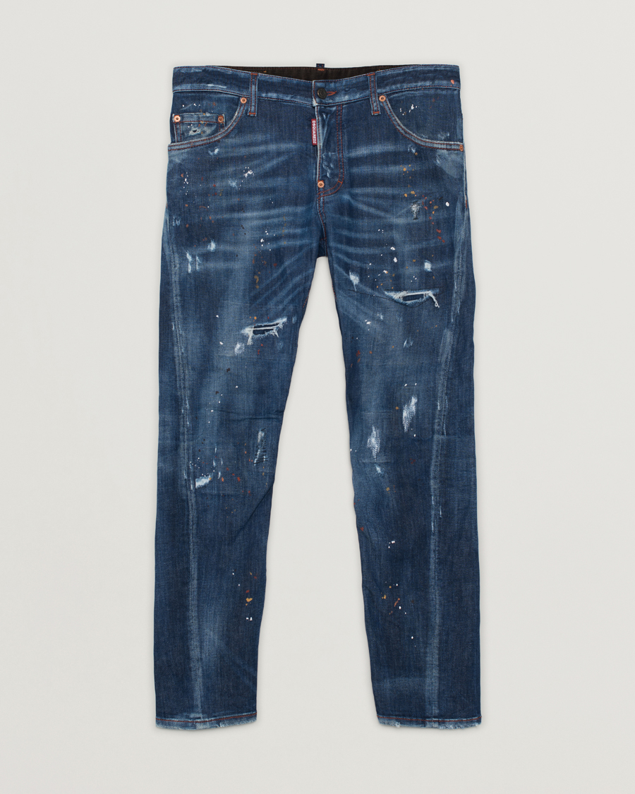 Herren | Dsquared2 Sexy Twist Jeans Deep Blue Wash | Pre-owned | Dsquared2 Sexy Twist Jeans Deep Blue Wash