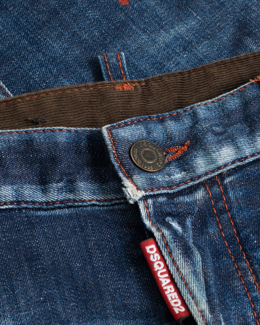 Herren | Dsquared2 Sexy Twist Jeans Deep Blue Wash | Pre-owned | Dsquared2 Sexy Twist Jeans Deep Blue Wash