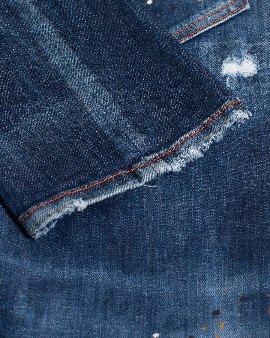 Herren | Dsquared2 Sexy Twist Jeans Deep Blue Wash | Pre-owned | Dsquared2 Sexy Twist Jeans Deep Blue Wash